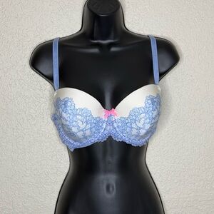 VICTORIA'S SECRET Dream Angels Underwire Lace Floral Print Push Up Bra Size 36D